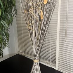 Tall Dried Floral Buri Bunch Floor Decor