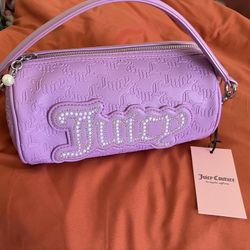 Juicy Couture Bling Roll Bag String of Pearls Barrel Purse