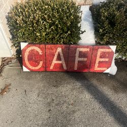 Hanging  CAFE sign