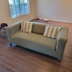 IKEA Sofa Loveseat Olive Green Removable Washable Cover 