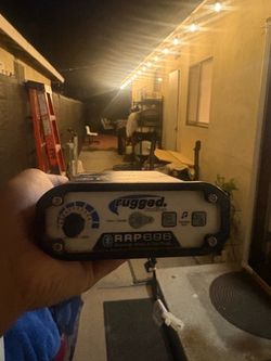 rugged radio setup with two headsets
