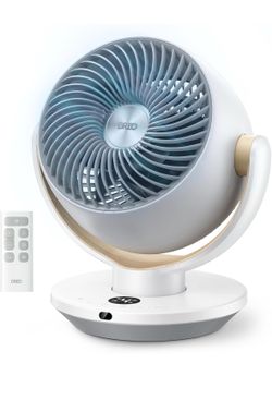 Fan for Bedroom, Desk Air Circulator Fans with Remote, 11 Inch Table Fan for Whole Room, 65ft Powerful Airflow, 120° Vertical Manual and 90° Oscillati
