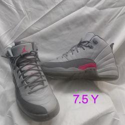 Jordan 12 Retro Wolf Grey Vivid Pink  