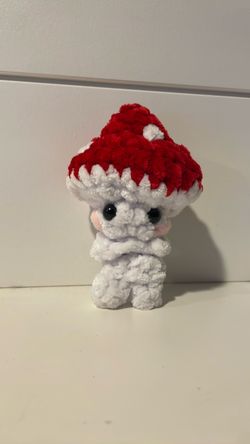 Handmade Crochet Mushroom Amigurumi Keychain