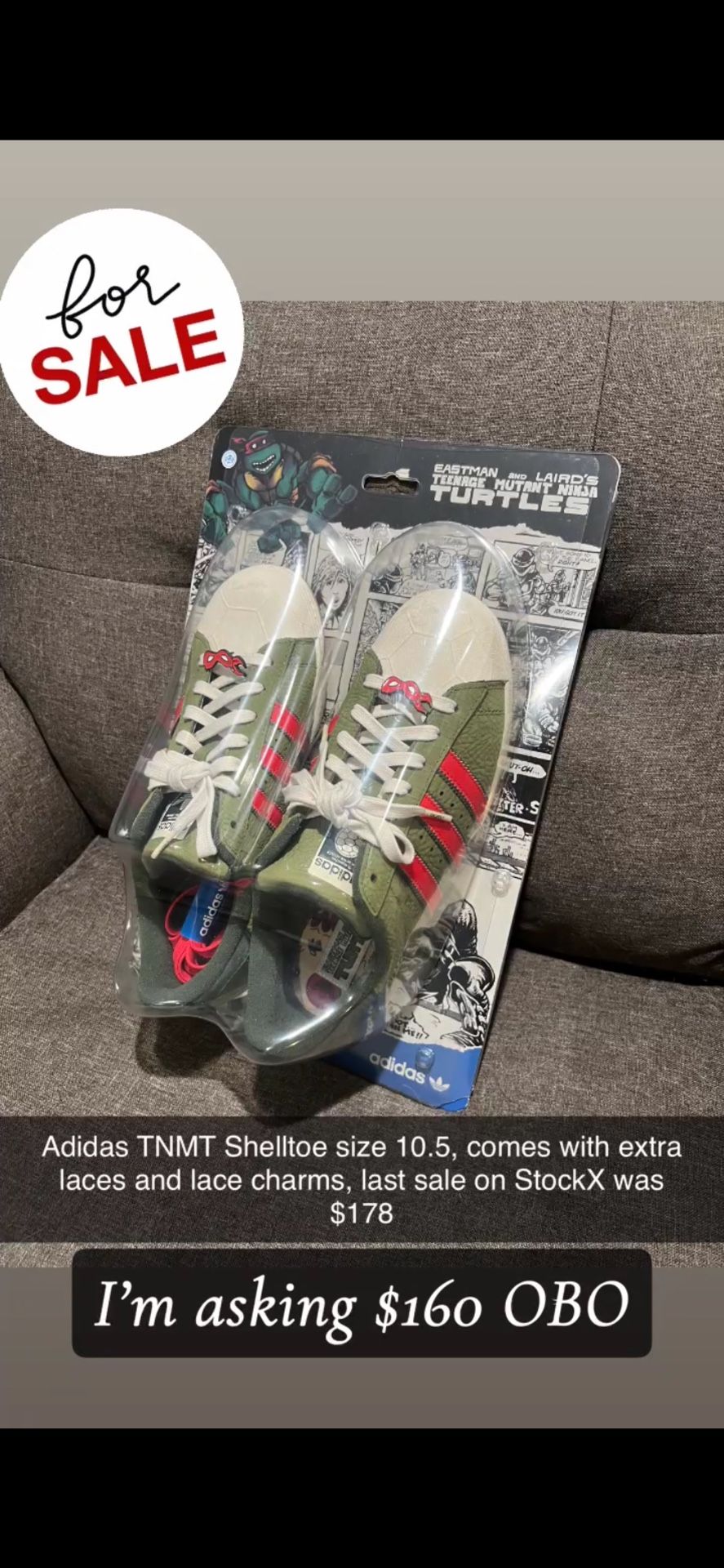 Size 10.5 Adidas TMNT Shelltoe