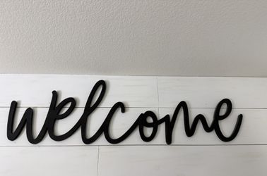 Welcome Scripted Word Wall Decor 45”