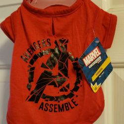 Avengers Assemble Dog Shirt Size Extra Small XS 