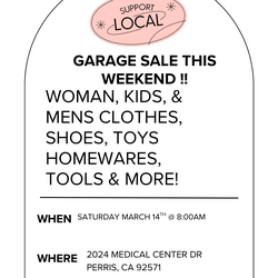Garage sale this Saturday !