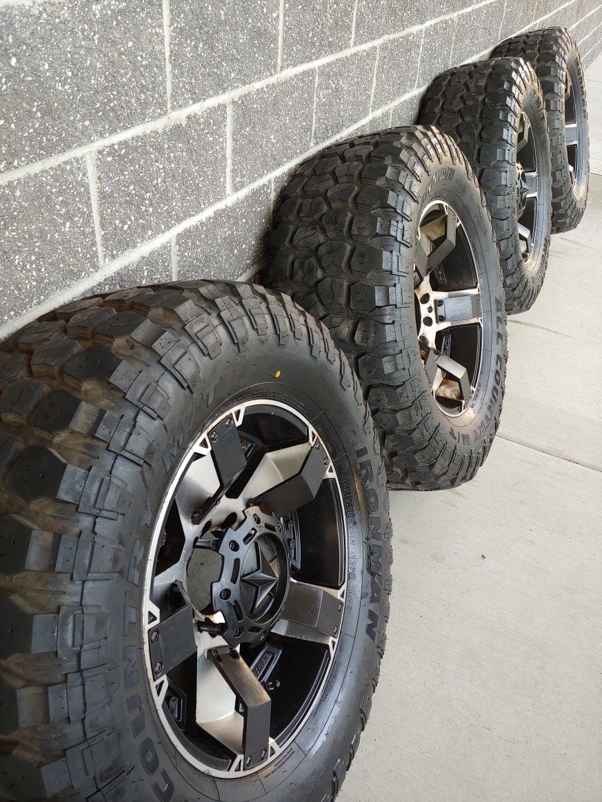 KMC Rockstar 2 XD Series 20x9 Rims 37" Ironman MT Tires (8x6.5 Lug Pattern) for Sale in