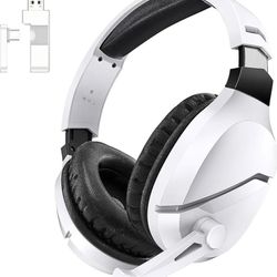 Wireless Gaming Headset with Noise Canceling Microphone for PS5, PC, PS4, 2.4G/Bluetooth Gaming