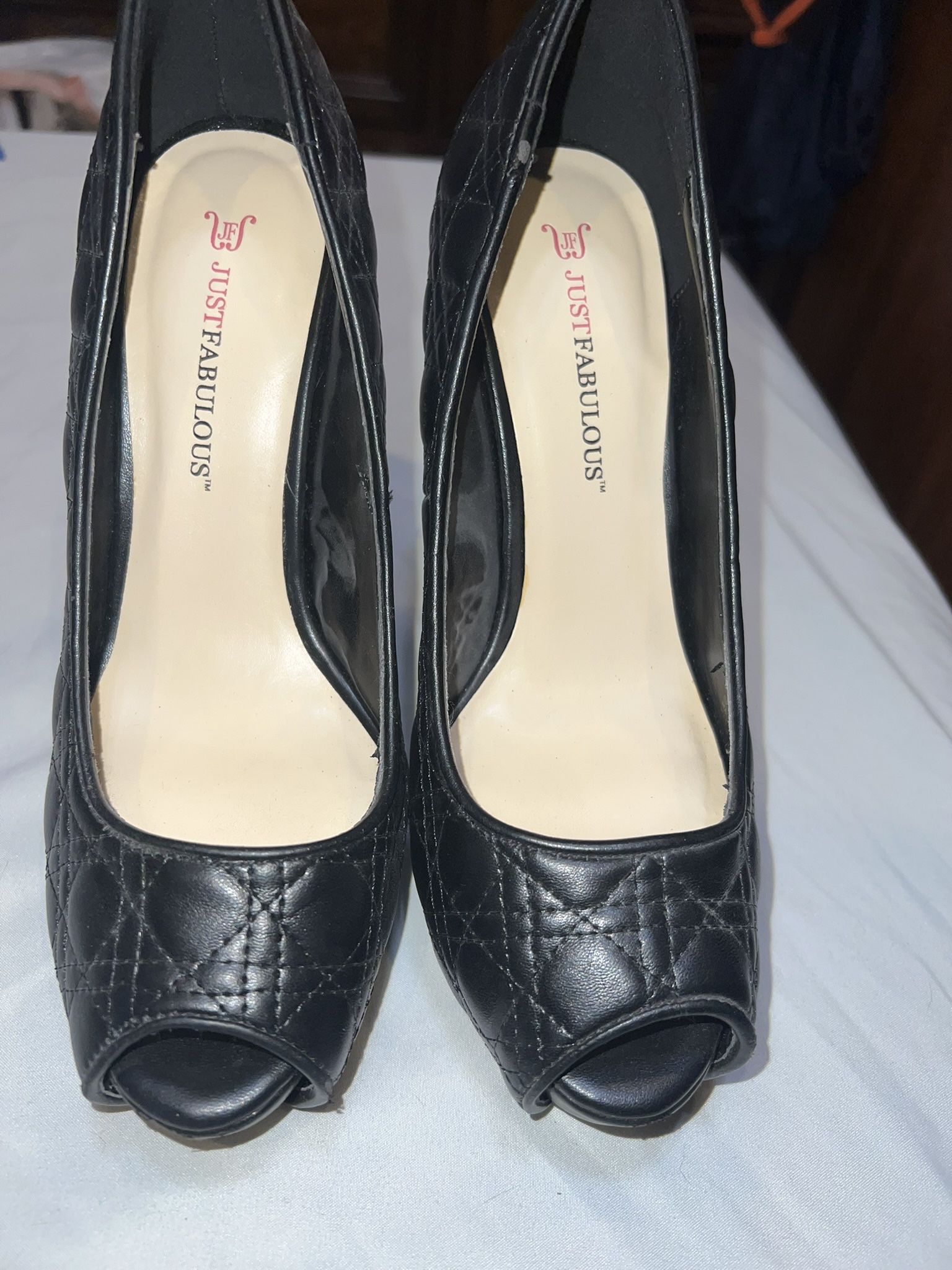 Just Fabulous Black Heels  Women’s Size 8