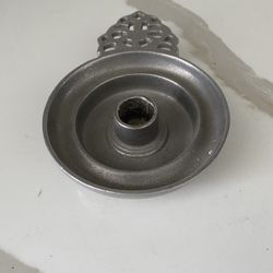 Vintage Pewter RWP Wilton Armetale Pewter Porringer Style Candle Holder  6.5” L