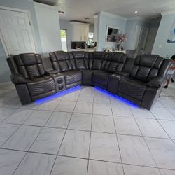 ✨GRAY POWER RECLINER SECTIONAL SOFA