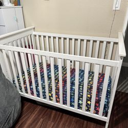 White Baby Wood Crib