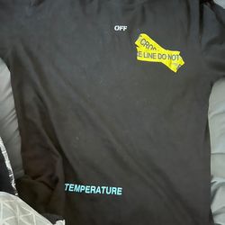 Off white fire line do not cross shirt and off white will 5400 lbs weight securing system sweatpants