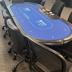 Professional Poker Table With Chairs 