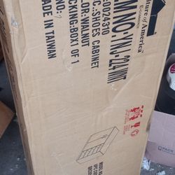Cherry Wood Shoe Cabinet New Still In It’s Delivered Box