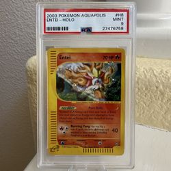 PSA 10 2003 Aquapolis Entei H8/H32 HOLO Pokemon Card