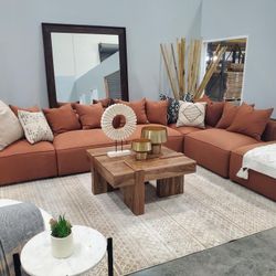 Sectional - Contemporary 6pc Modular Sectional Sofa