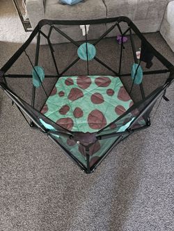 Milliard Playpen Portable Playard with Cushioning for Safety, For Travel, Indoor and Outdoor Play Yard Pen 48” x 27.5”