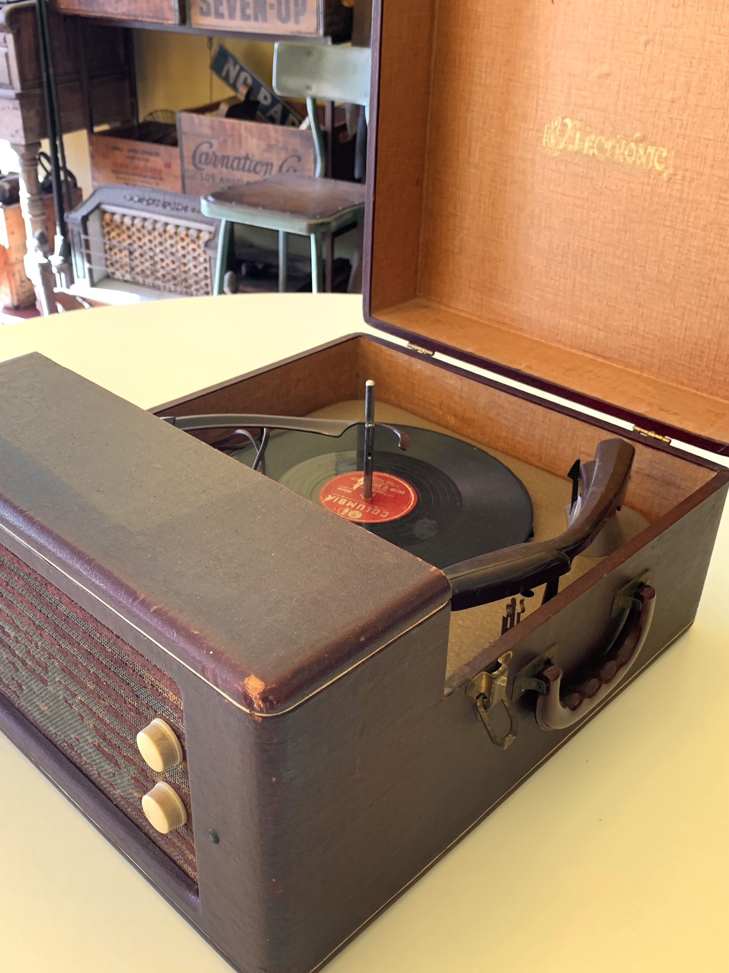 Vintage Portable Record Player