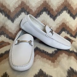 Kenneth Cole White Mens Sound Bit Driving Loafers Size 7.5