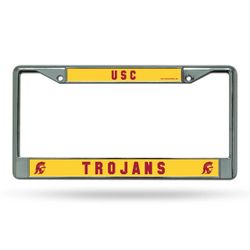  USC Trojans License Plate Frame Chrome Printed Insert