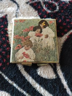 Antique 2 Mirror Compact One Is Magnified