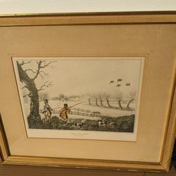 'Snipe Shooting Near Uxbridge' By Robert Havell Jr. Hand-tinted Aquatint Print