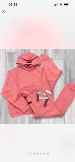 Essentials / Fear of God / Coral Pink Hoodie & Shorts Set XXS–XXL