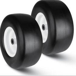 13x6.50-6 Flat Free Lawn Mower Tires, 3/4"