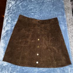 Brown Corduroy Skirt