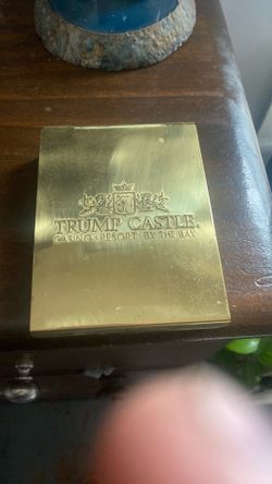 Vintage Trump Castle And Casino Brass Box