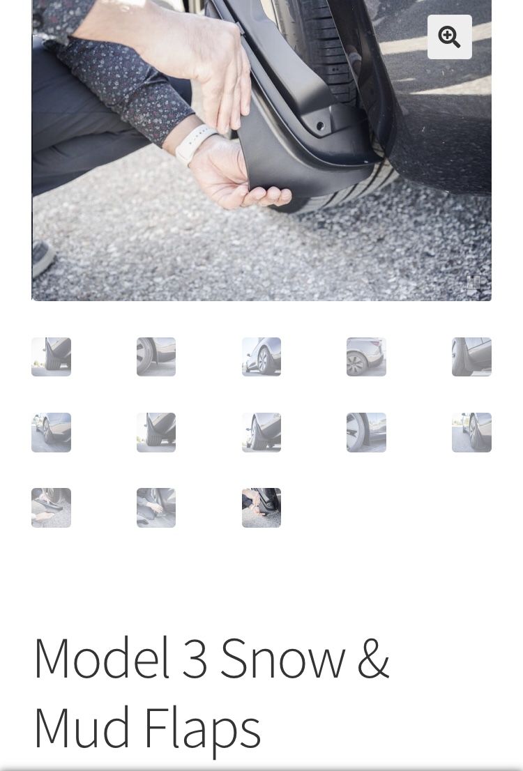 (Mud Flaps) (x4) Tesla Model 3