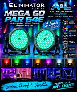 Eliminator Lighting Mega Go Par 64E – 2-Pack