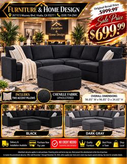 Sectional with ottoman