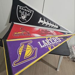 collection of sports pennants $10 each