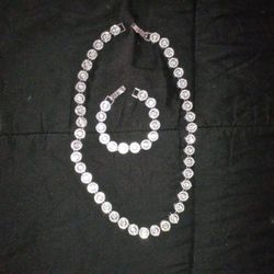 Rhinestone Necklace N Bracelet 