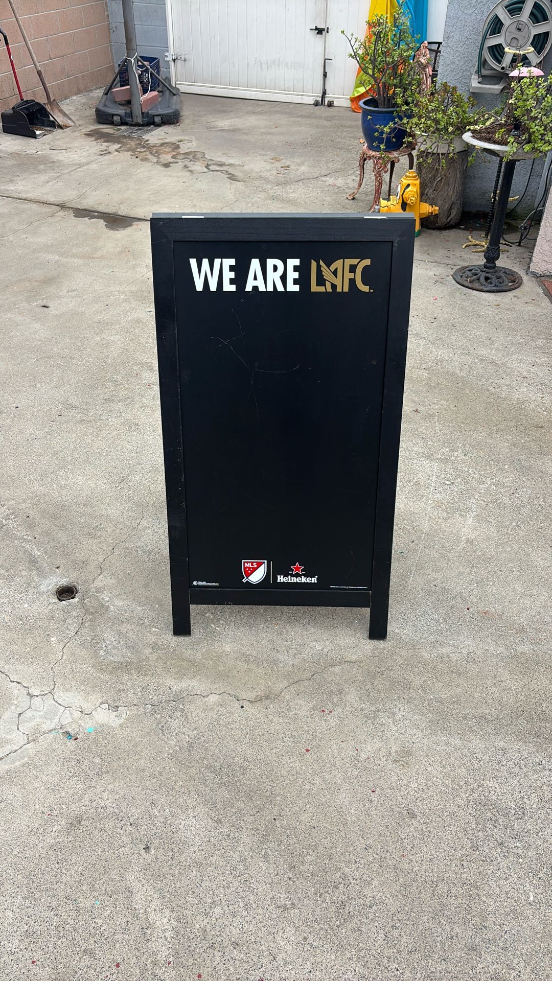 A Frame Chalk Board Sign LAFC Soccor