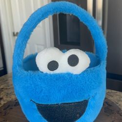 Sesame Street Cookie Monster Plush Easter Or Gift Basket.