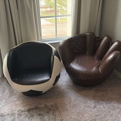 Two kids sports swivel chairs