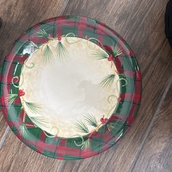 Set Of 9, Christmas Dinner Plates  