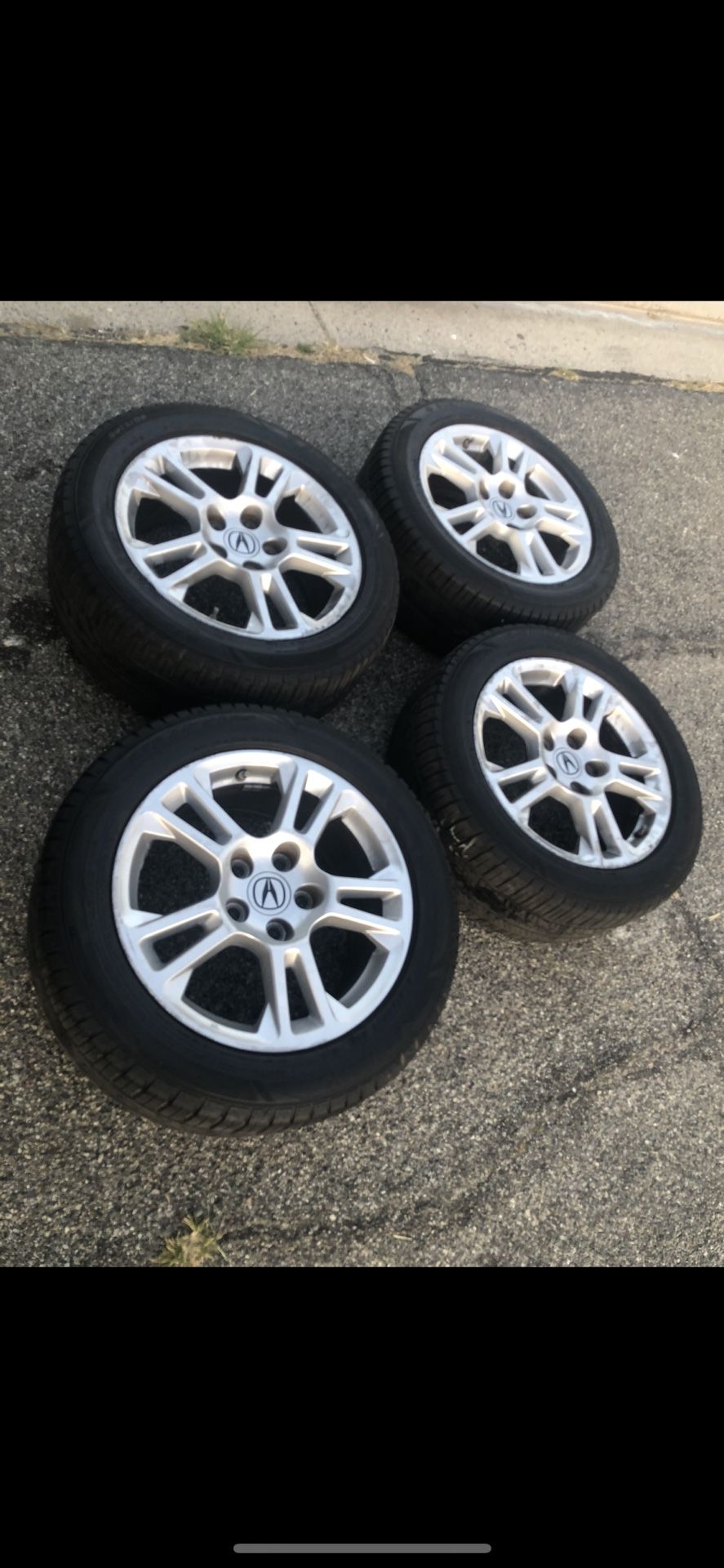 4 — 245/50r17 5x114.3 5x4.5 Stock Acura TL Tsx Toyota Camry Corolla Accord Civic Rims Wheels Good Treads Tires!