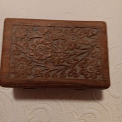 Keepsake Carved Wood Box