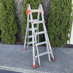 Little Giant Ladders Velocity 22-ft Multi-Position Aluminum Ladder with Wheels