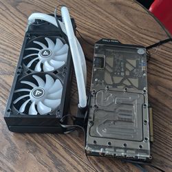 water-cooled EVGA RTX 3070 FTW3