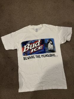 Bud Ice Beware the Penguin Vintage Tee Size Large