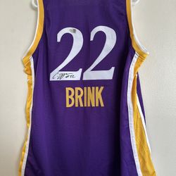 CAMERON BRINK SIGNED LOS ANGELES LA SPARKS AUTOGRAPHED CUSTOM JERSEY W/COA XL940