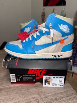 Size 11 - Air Jordan 1 Retro High Off-White University Blue UNC