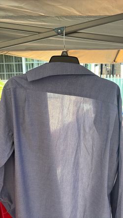 TOMMY HILFIGER Men's Blue Long Sleeve Dress Shirt